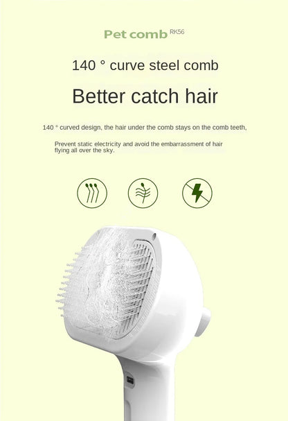 Upgraded 3 In 1 Pet Spray Grooming Comb Steamy Floating Hair Removal Cleaning Steam Brush Styling for Dogs Cats Accessories