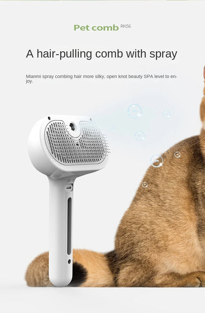 Upgraded 3 In 1 Pet Spray Grooming Comb Steamy Floating Hair Removal Cleaning Steam Brush Styling for Dogs Cats Accessories